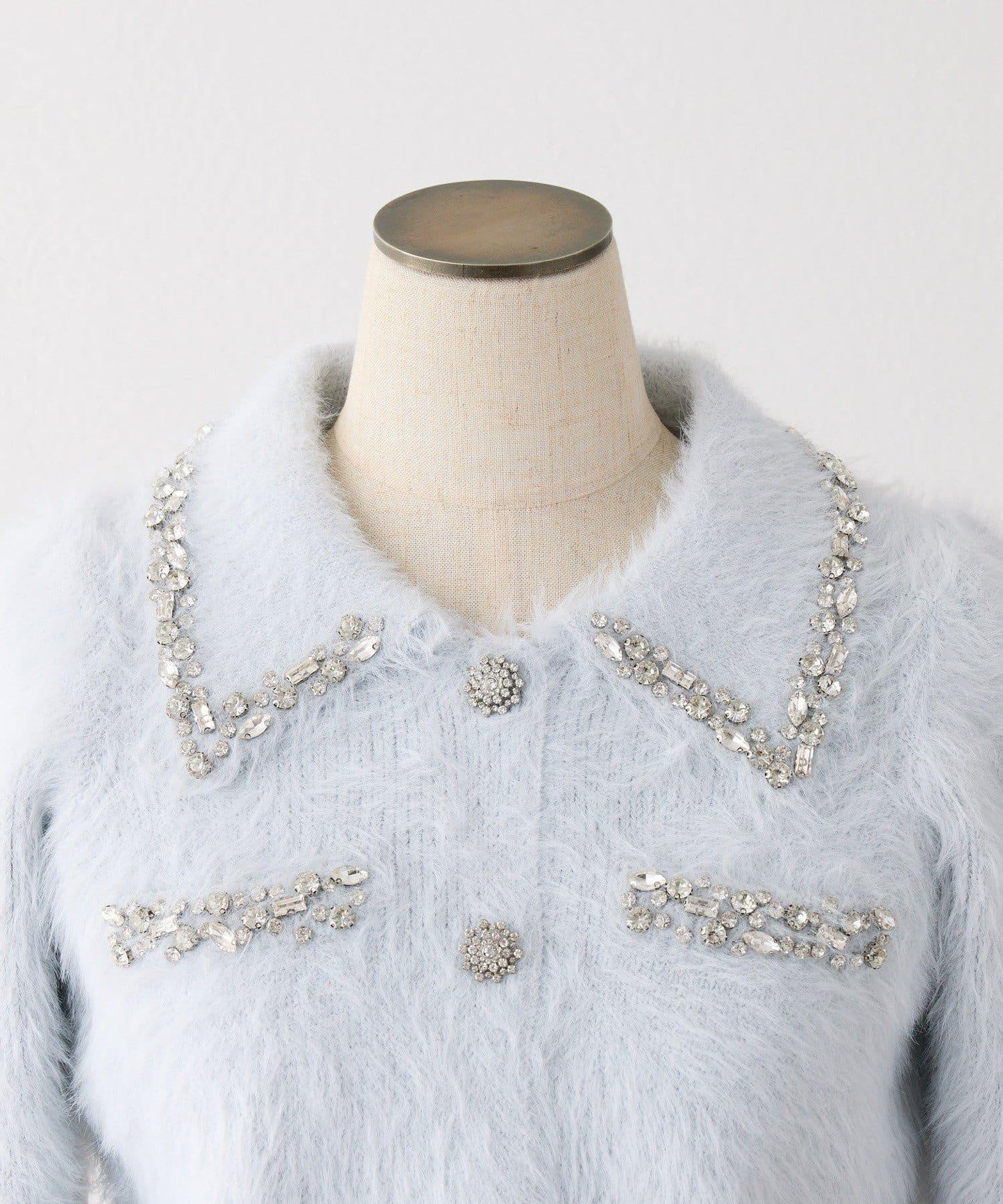 【Twinkle Collection】鑲嵌寶石羽毛針織套裝