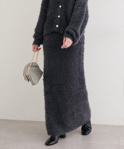 亮片羽毛修身半身裙