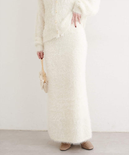 亮片羽毛修身半身裙