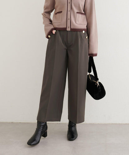 【natural couture】側邊扣長褲