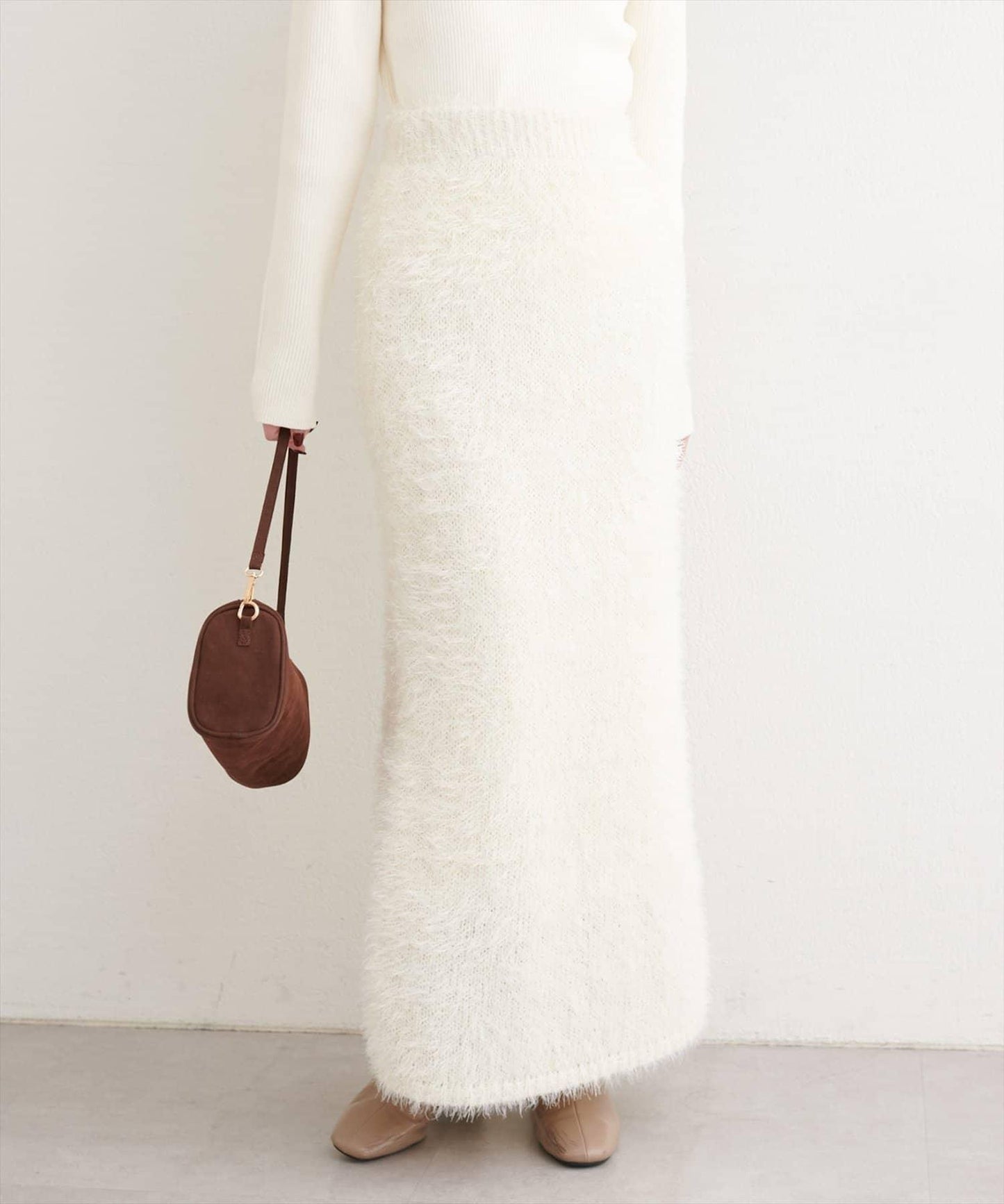 亮片羽毛修身半身裙