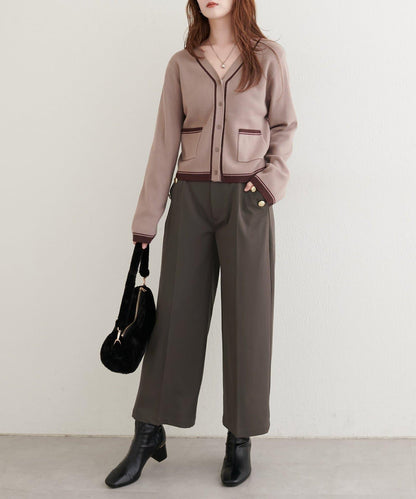 【natural couture】側邊扣長褲