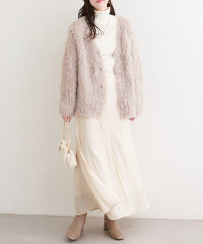 帶蝴蝶結腰帶緞面半身裙