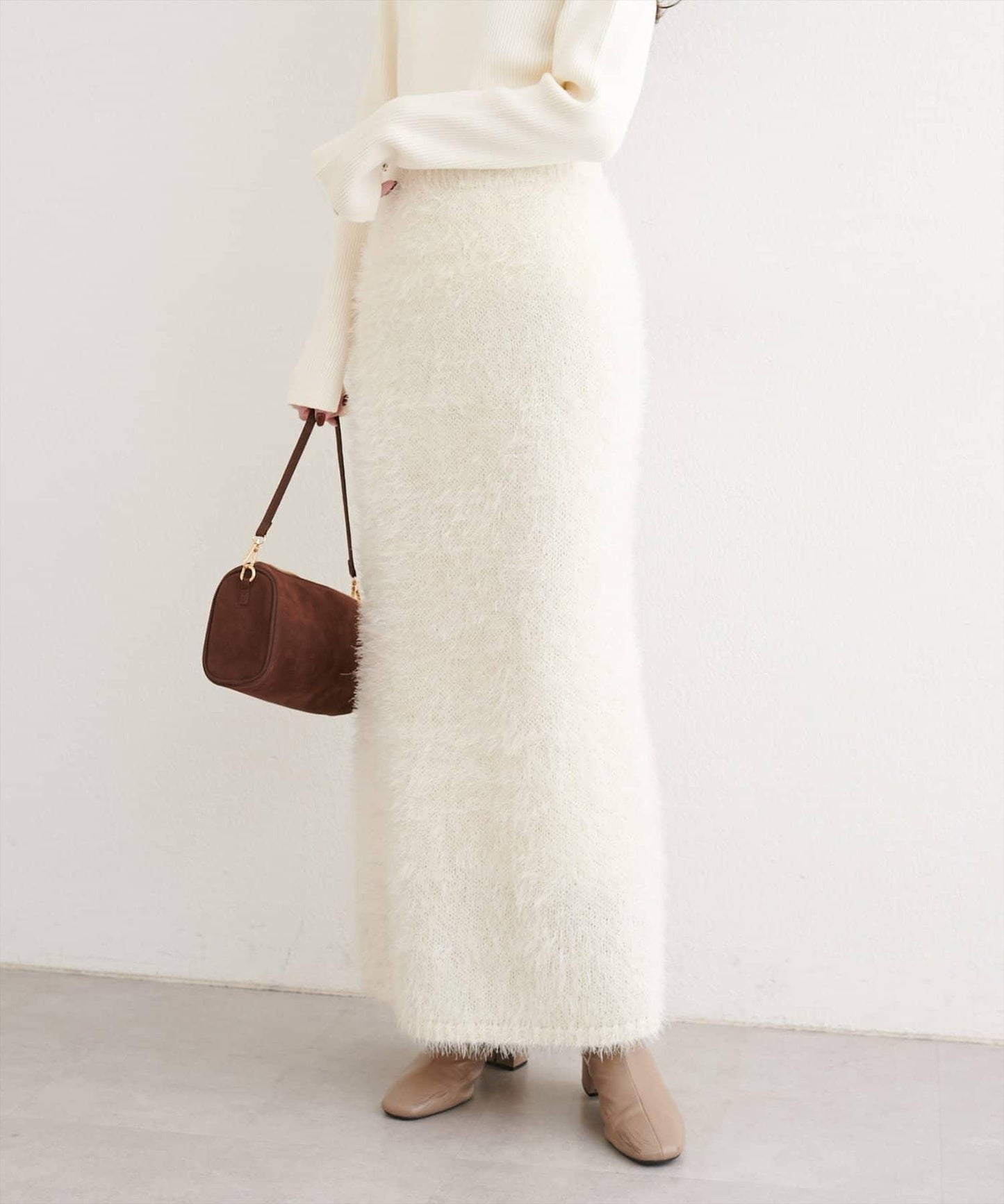 亮片羽毛修身半身裙