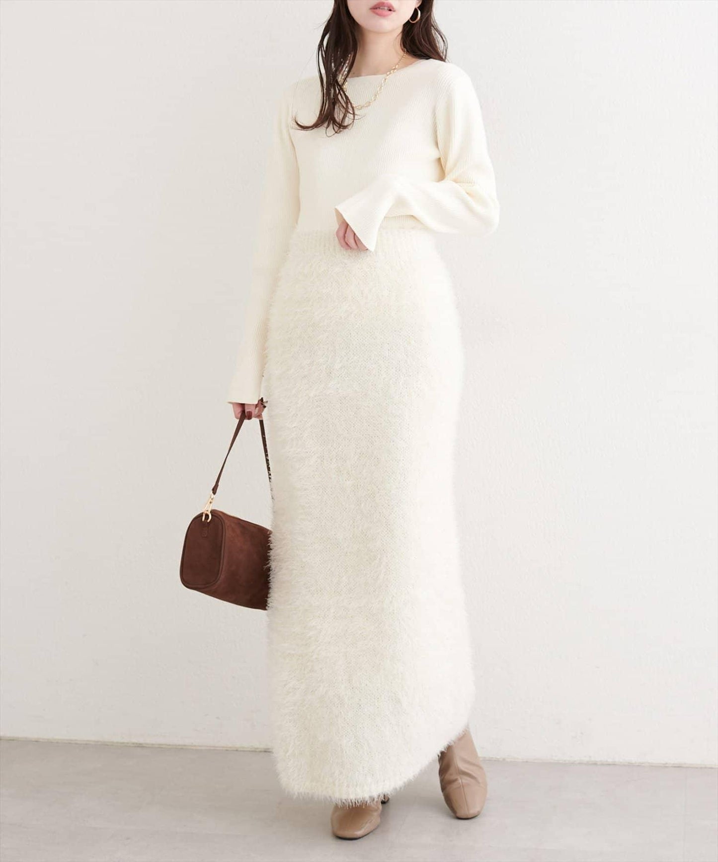 亮片羽毛修身半身裙