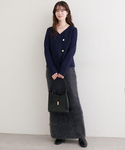 亮片羽毛修身半身裙