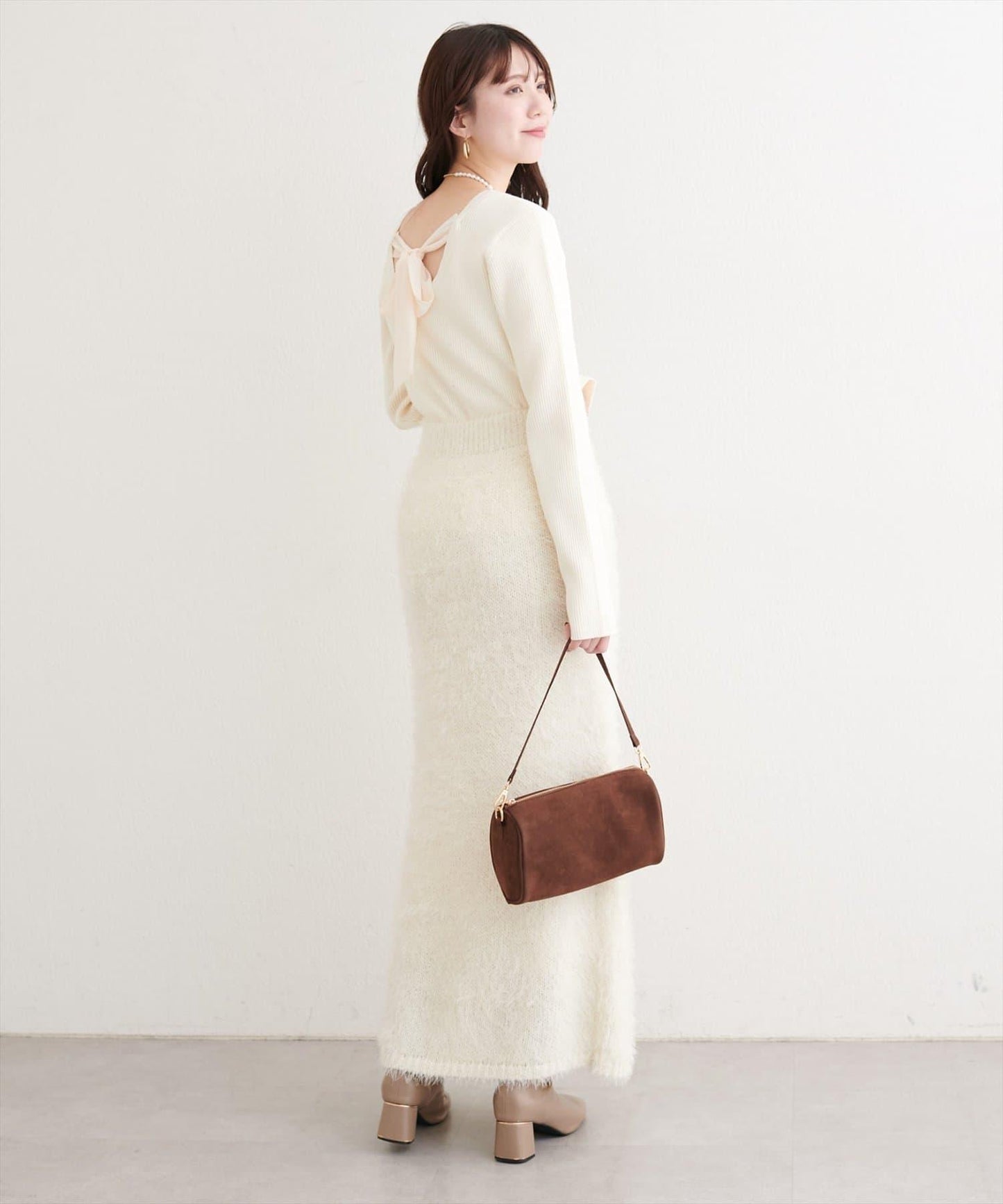 亮片羽毛修身半身裙