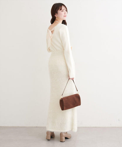 帶蝴蝶結多穿法針織衫