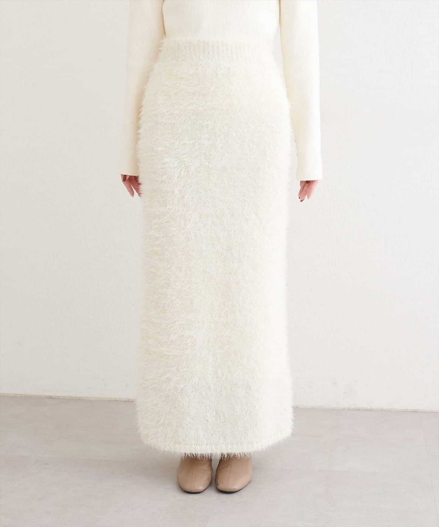 亮片羽毛修身半身裙