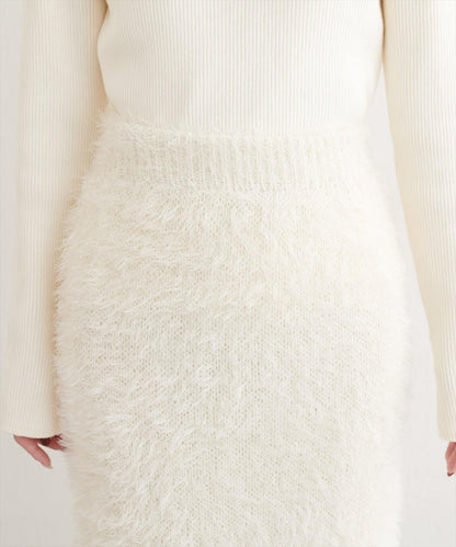 亮片羽毛修身半身裙