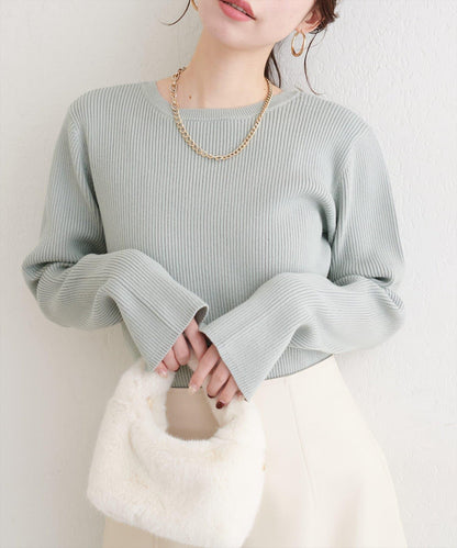 帶蝴蝶結多穿法針織衫