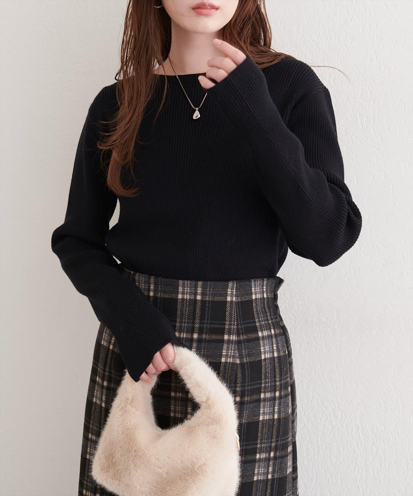 帶蝴蝶結多穿法針織衫