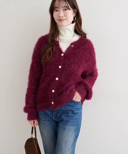 亮片羽毛船領針織套頭衫