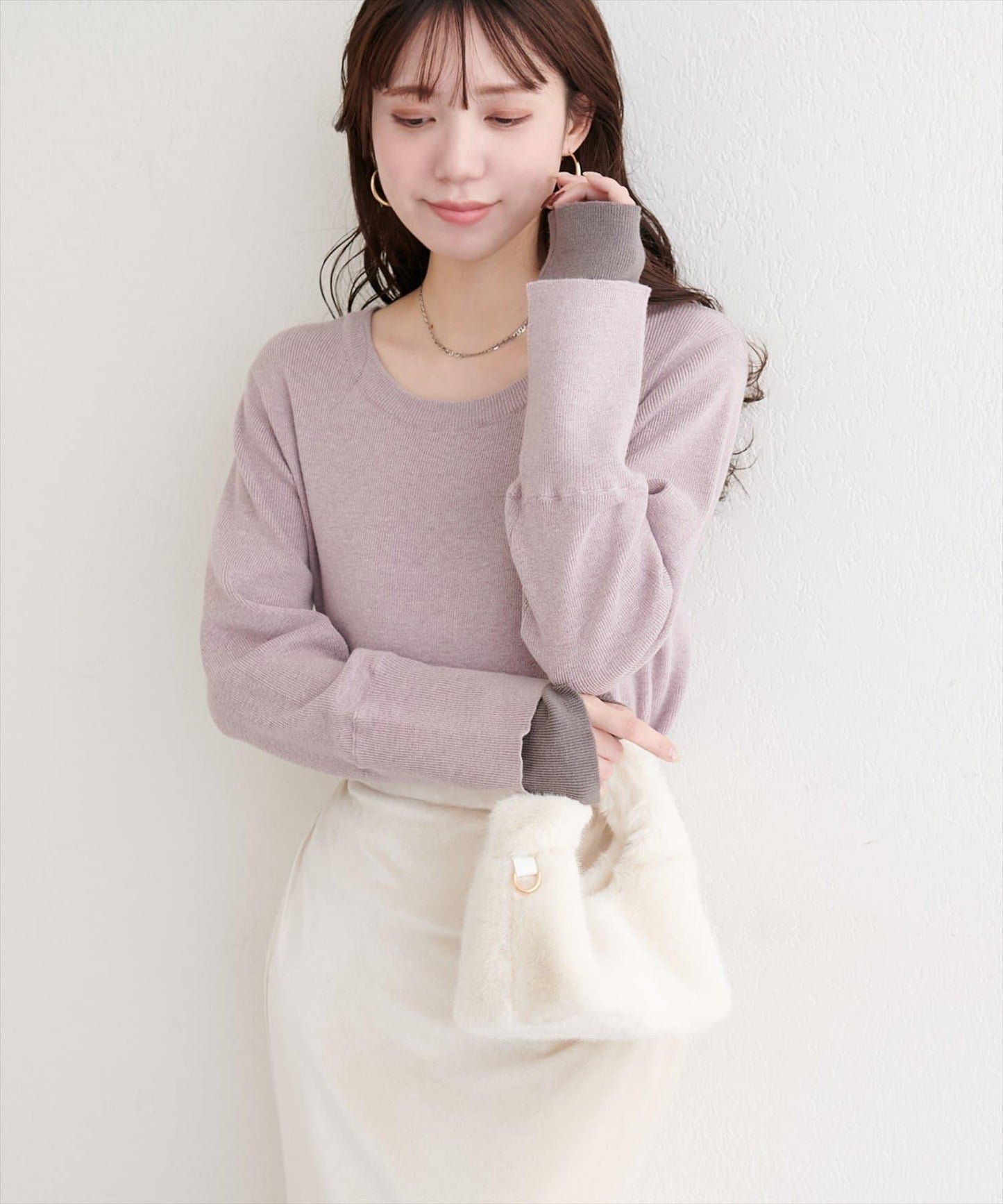 袖口拼接針織衫