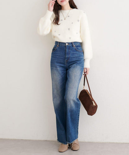 蓬鬆毛絨裝飾針織衫