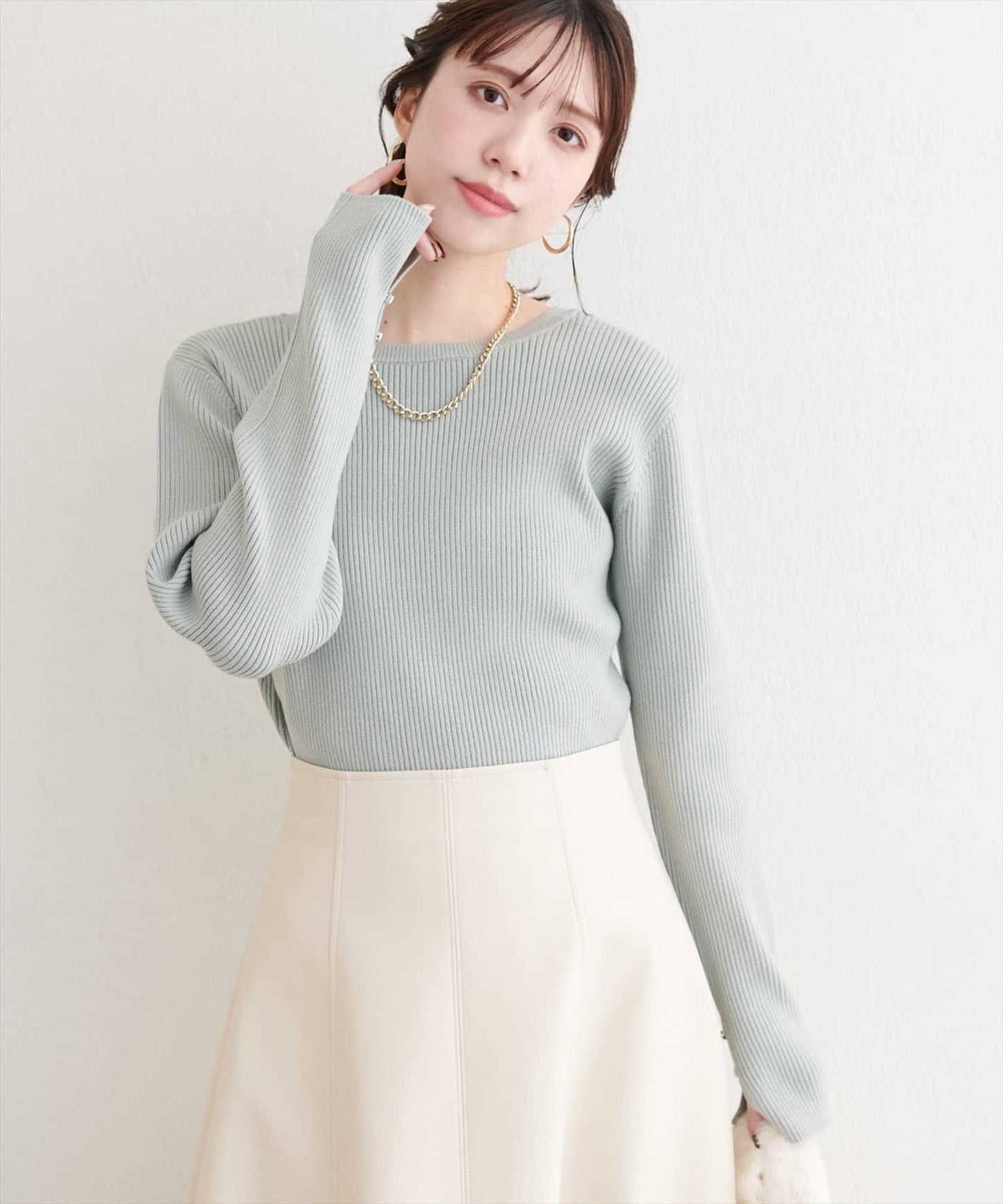 帶蝴蝶結多穿法針織衫