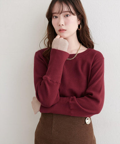 袖口拼接針織衫