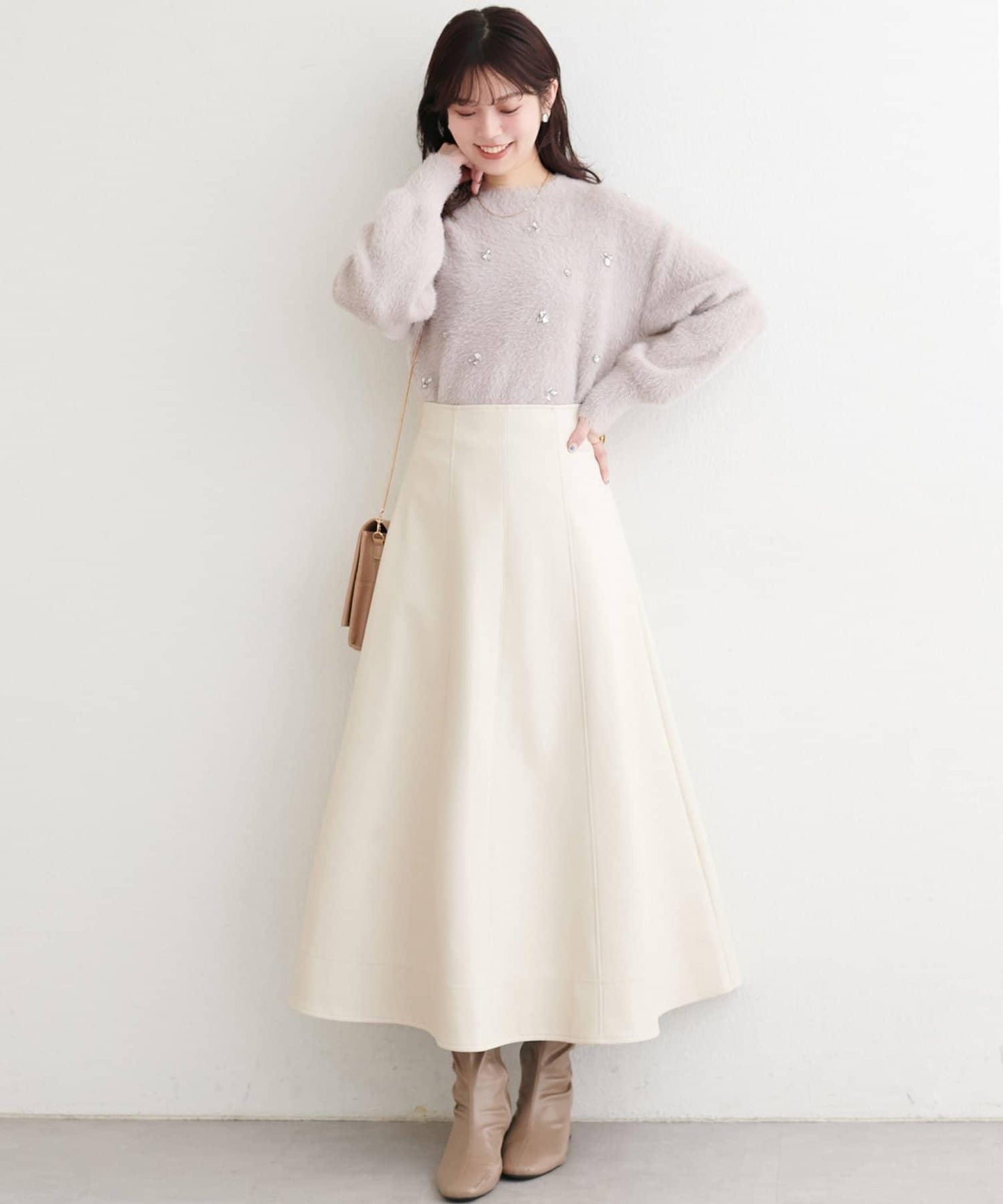 蓬鬆毛絨裝飾針織衫