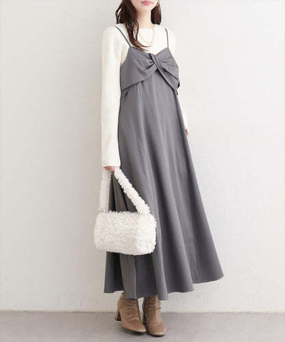 帶蝴蝶結多穿法針織衫