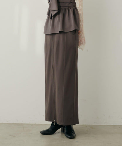 【natural couture】翻蓋口袋拉鍊半身裙