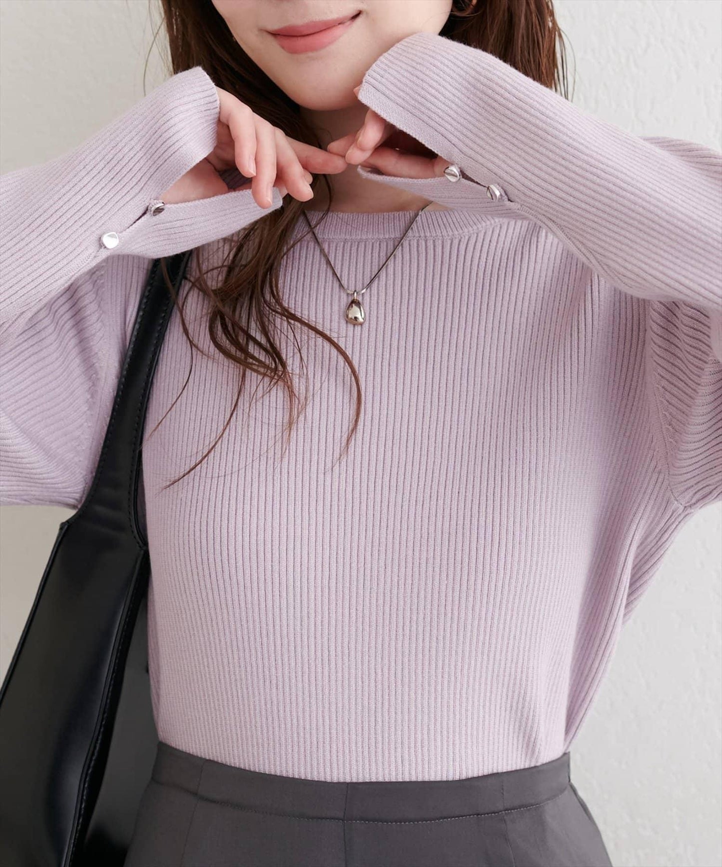 帶蝴蝶結多穿法針織衫