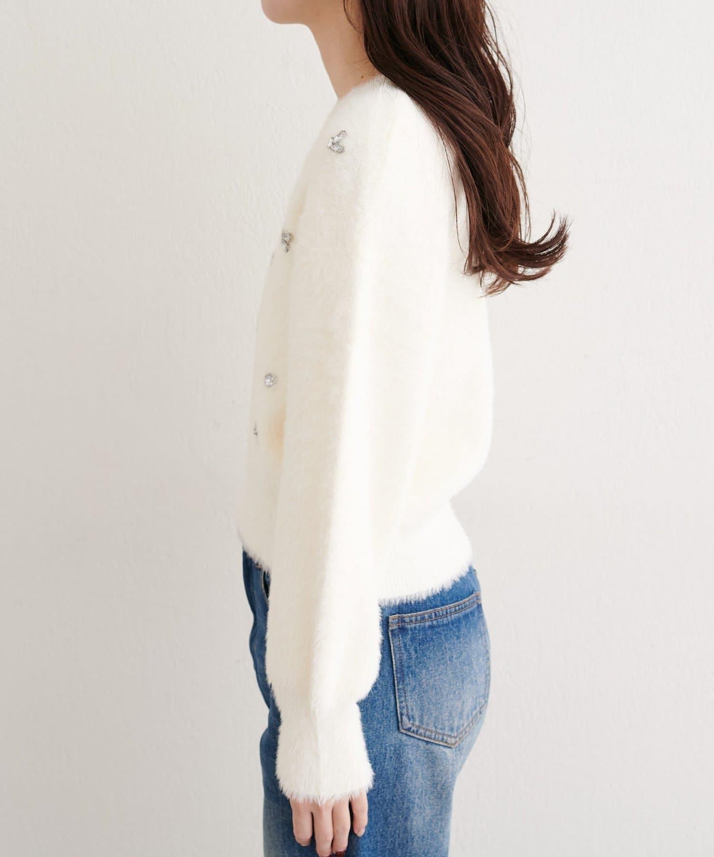 蓬鬆毛絨裝飾針織衫