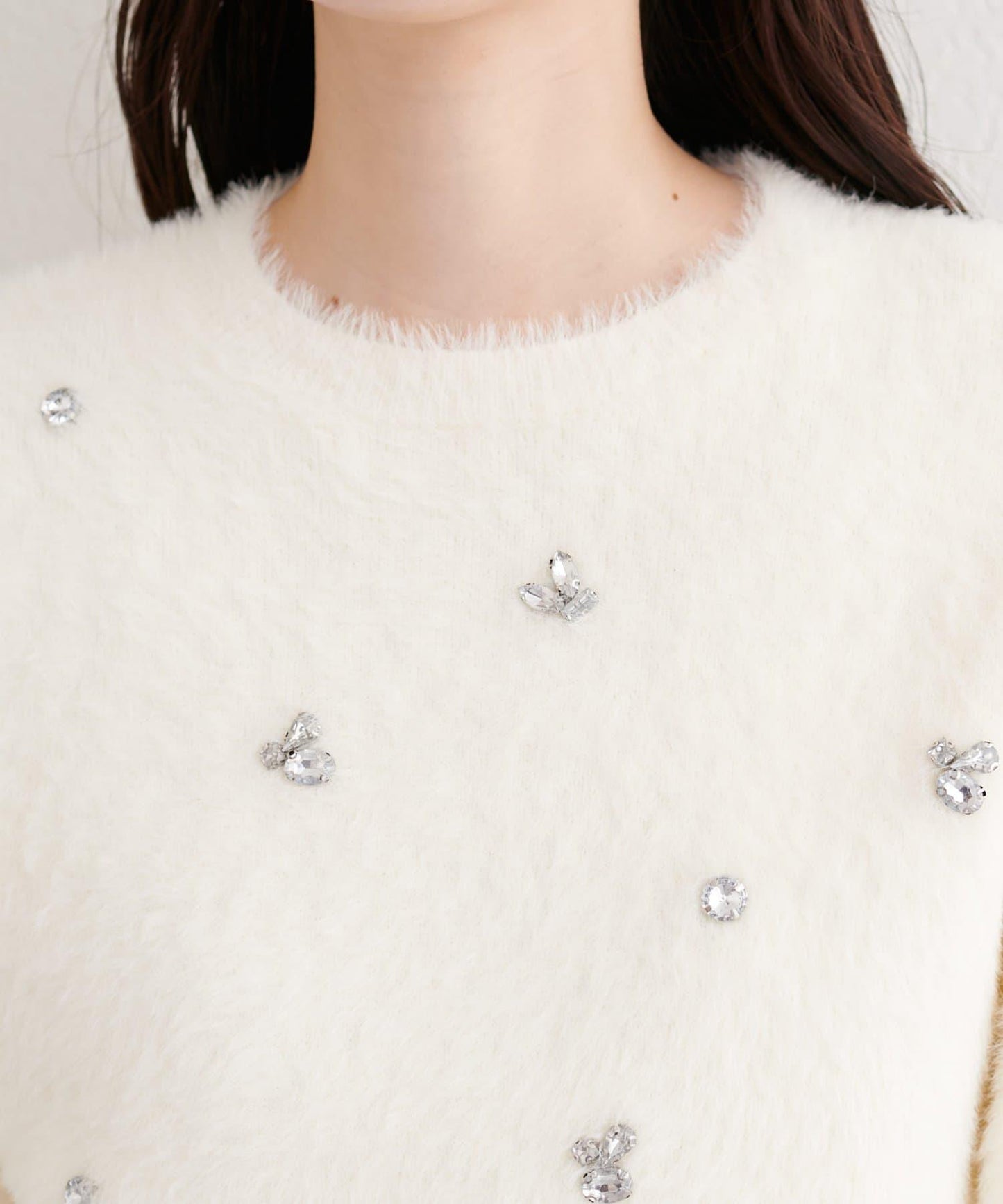 蓬鬆毛絨裝飾針織衫