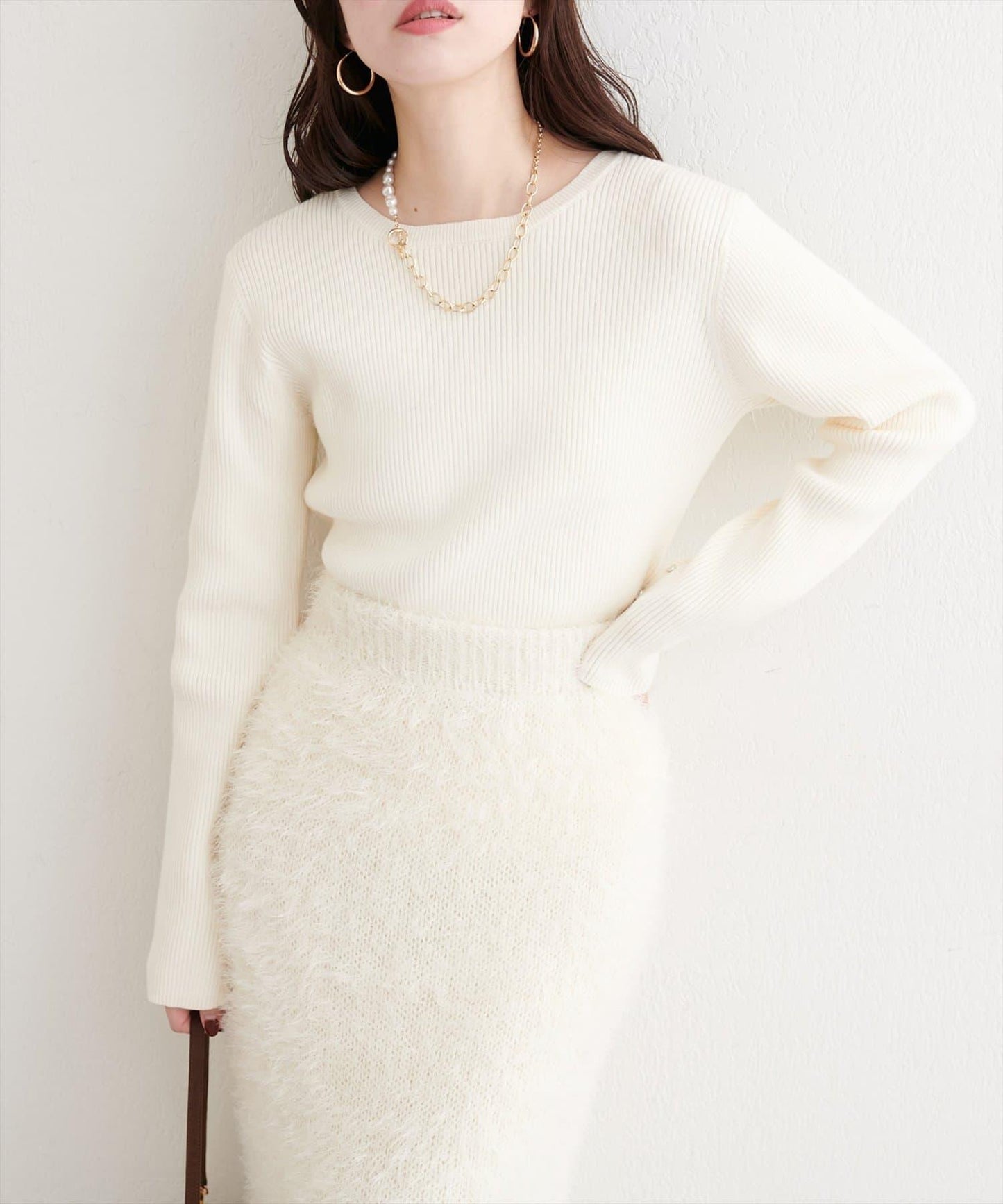 帶蝴蝶結多穿法針織衫