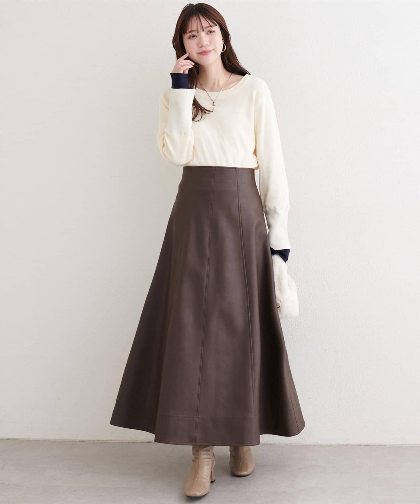 袖口拼接針織衫