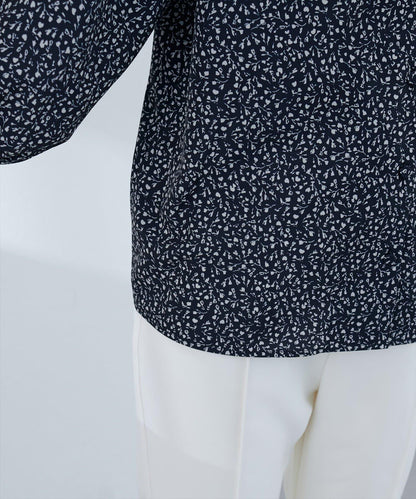 【natural couture】翻領袖口抽褶襯衫