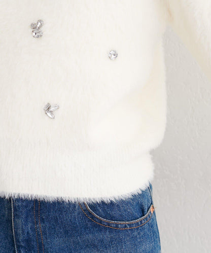 蓬鬆毛絨裝飾針織衫