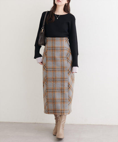 袖口拼接針織衫