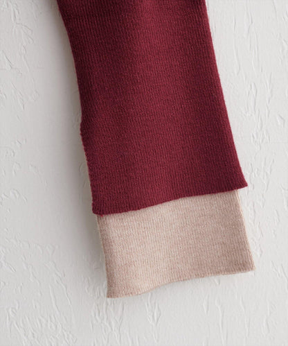 袖口拼接針織衫