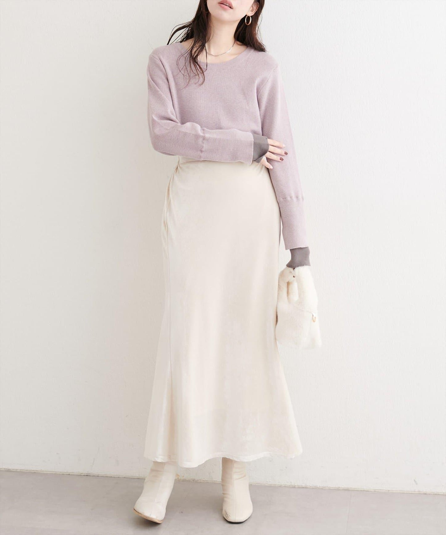 袖口拼接針織衫