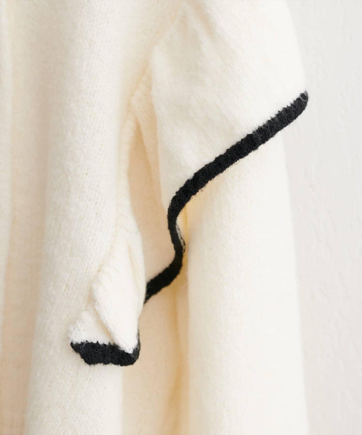 拼色荷葉邊針織開衫