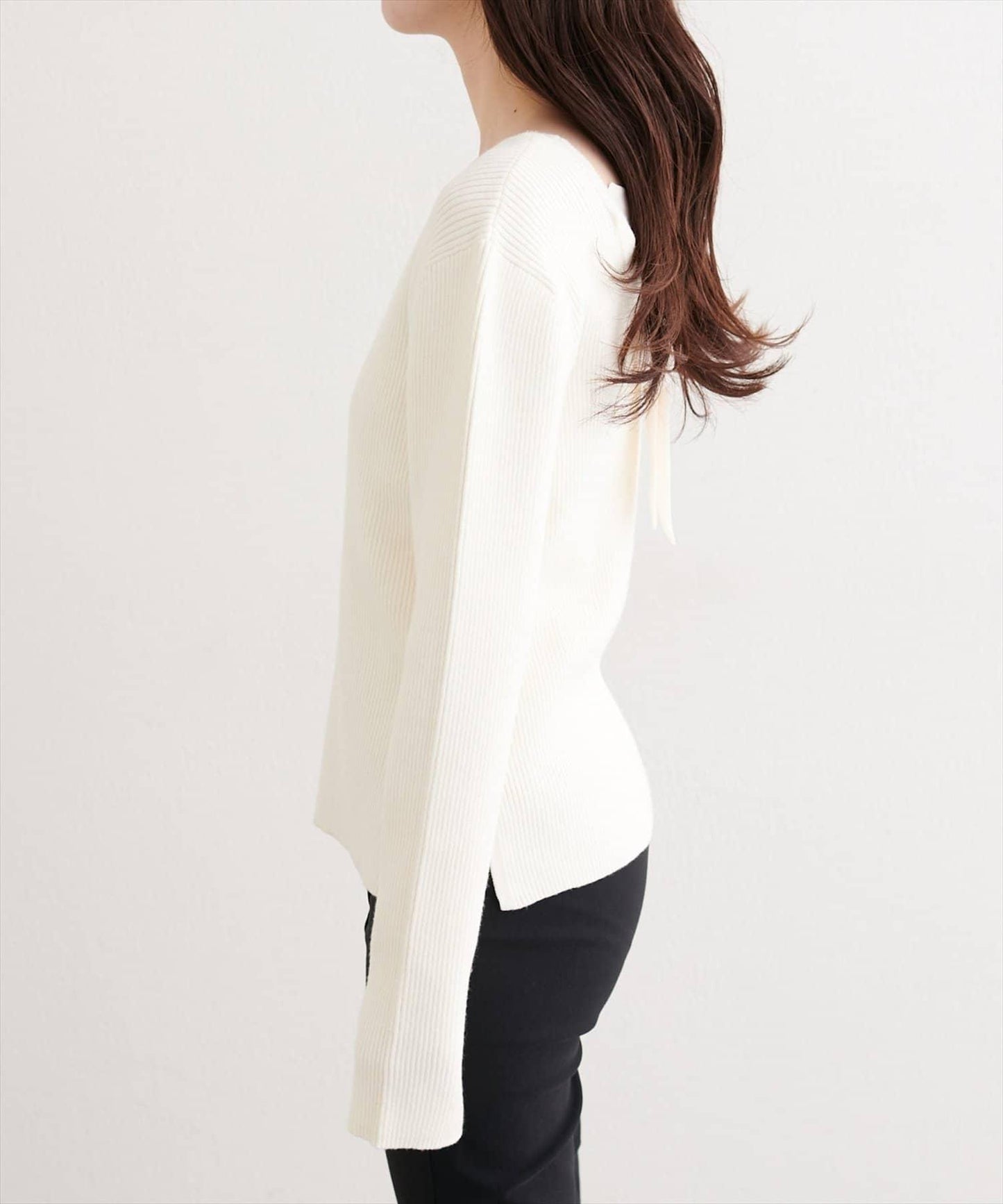 帶蝴蝶結多穿法針織衫