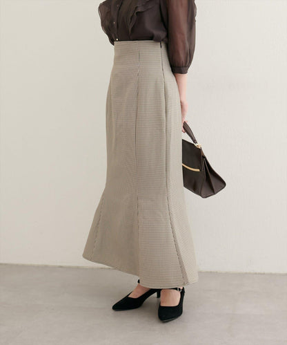 蕾絲繫帶高腰美人魚半身裙