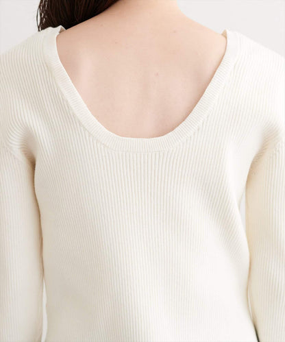 帶蝴蝶結多穿法針織衫