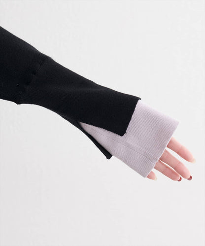 袖口拼接針織衫