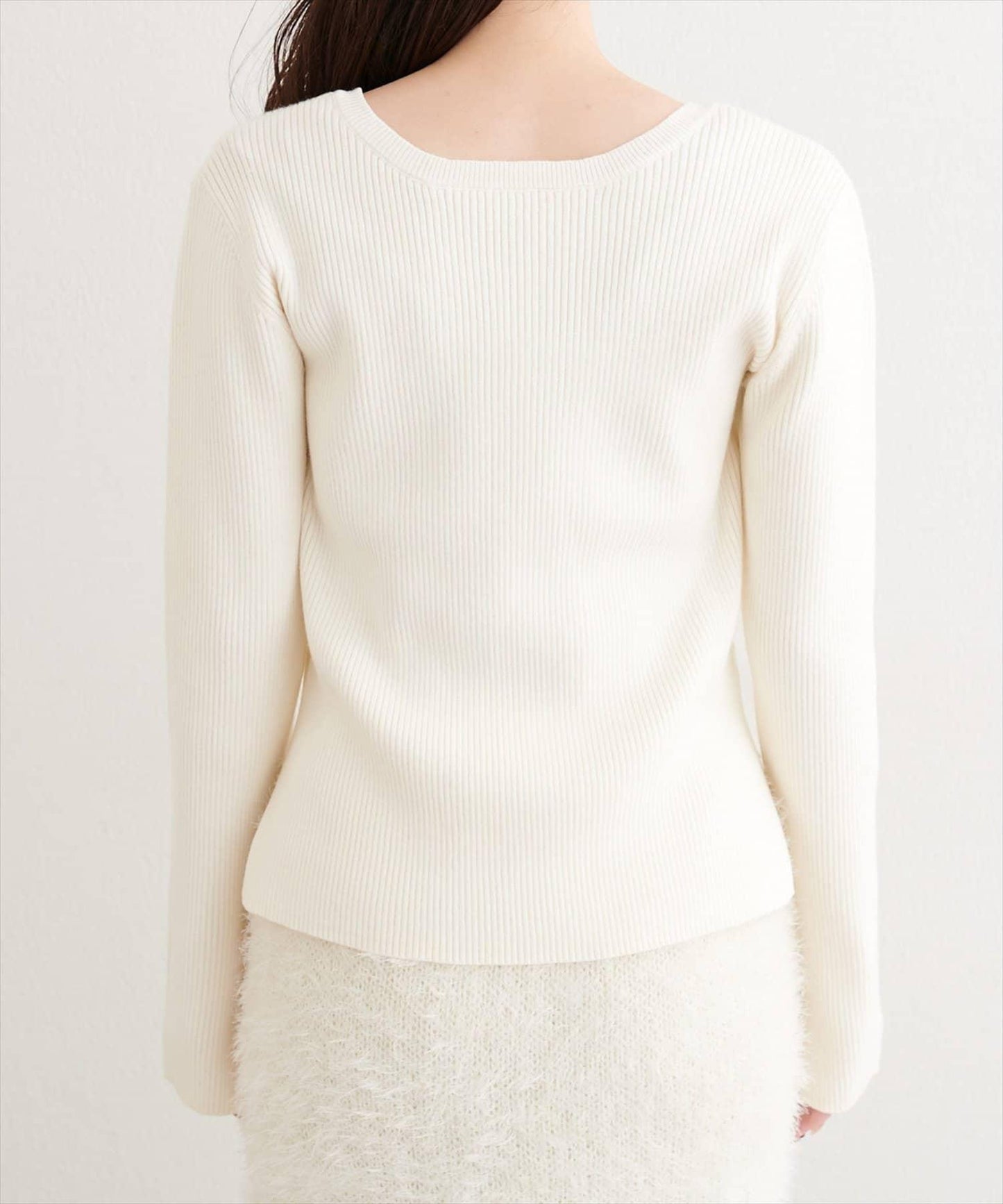 帶蝴蝶結多穿法針織衫