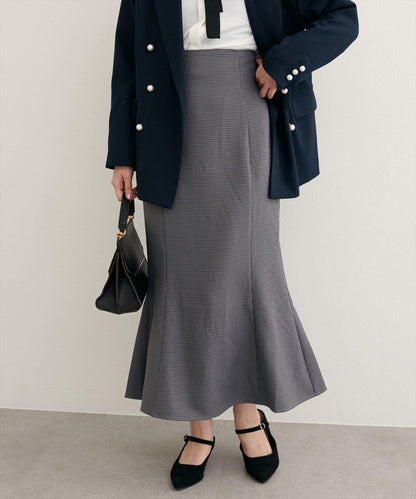 蕾絲繫帶高腰美人魚半身裙