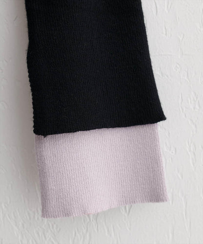 袖口拼接針織衫