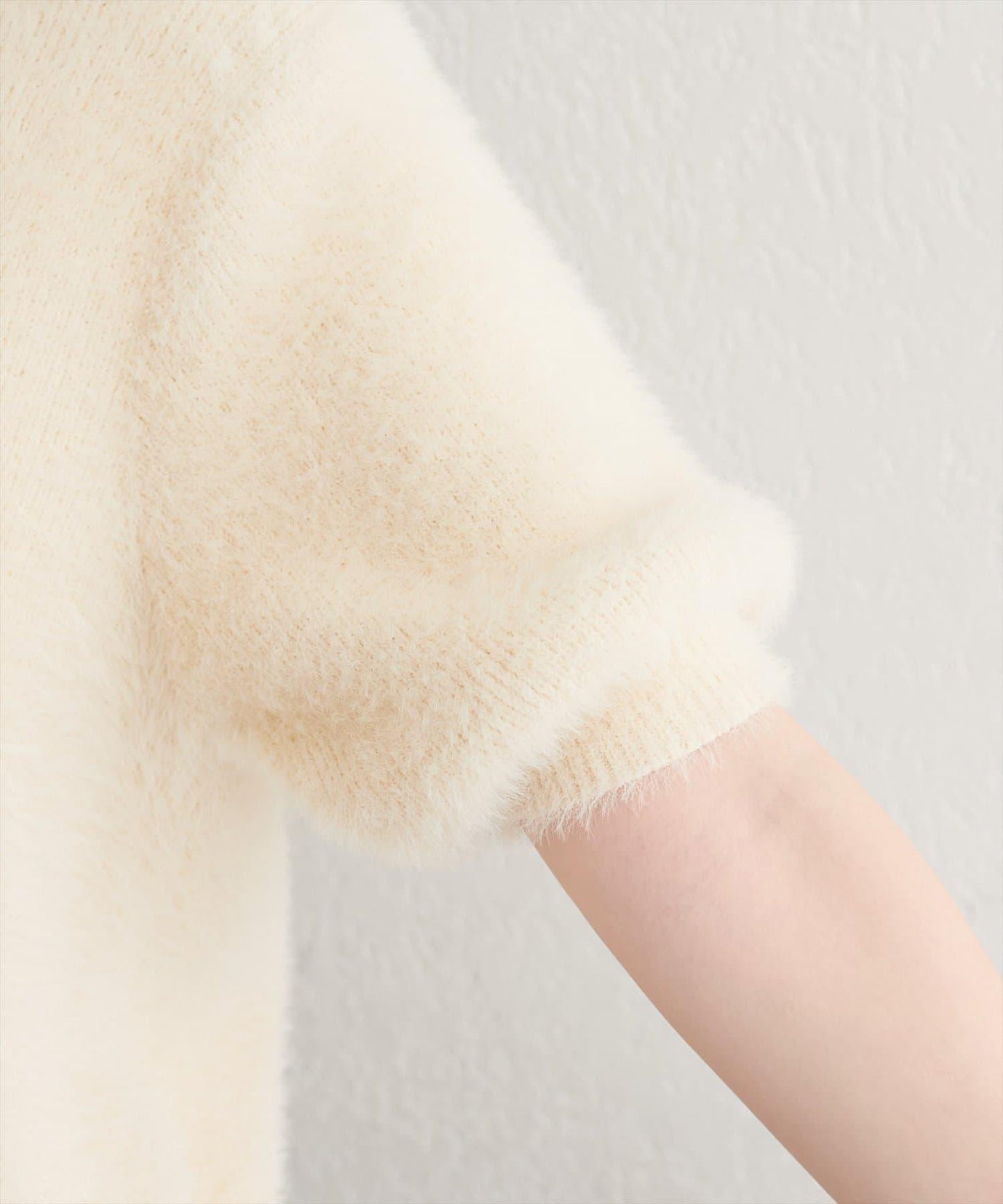 羽毛紗短袖針織套頭衫