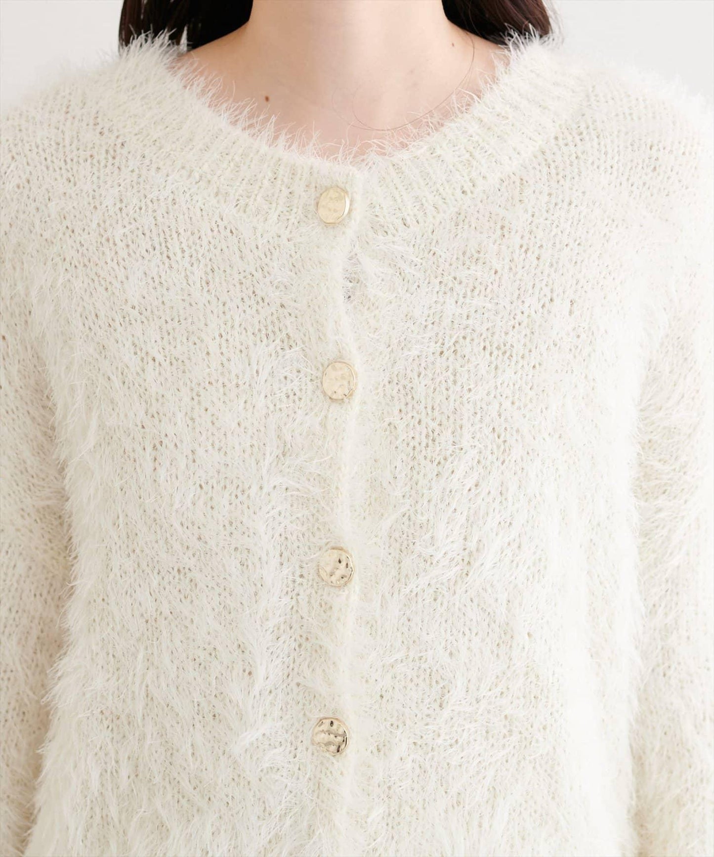 亮片羽毛船領針織套頭衫