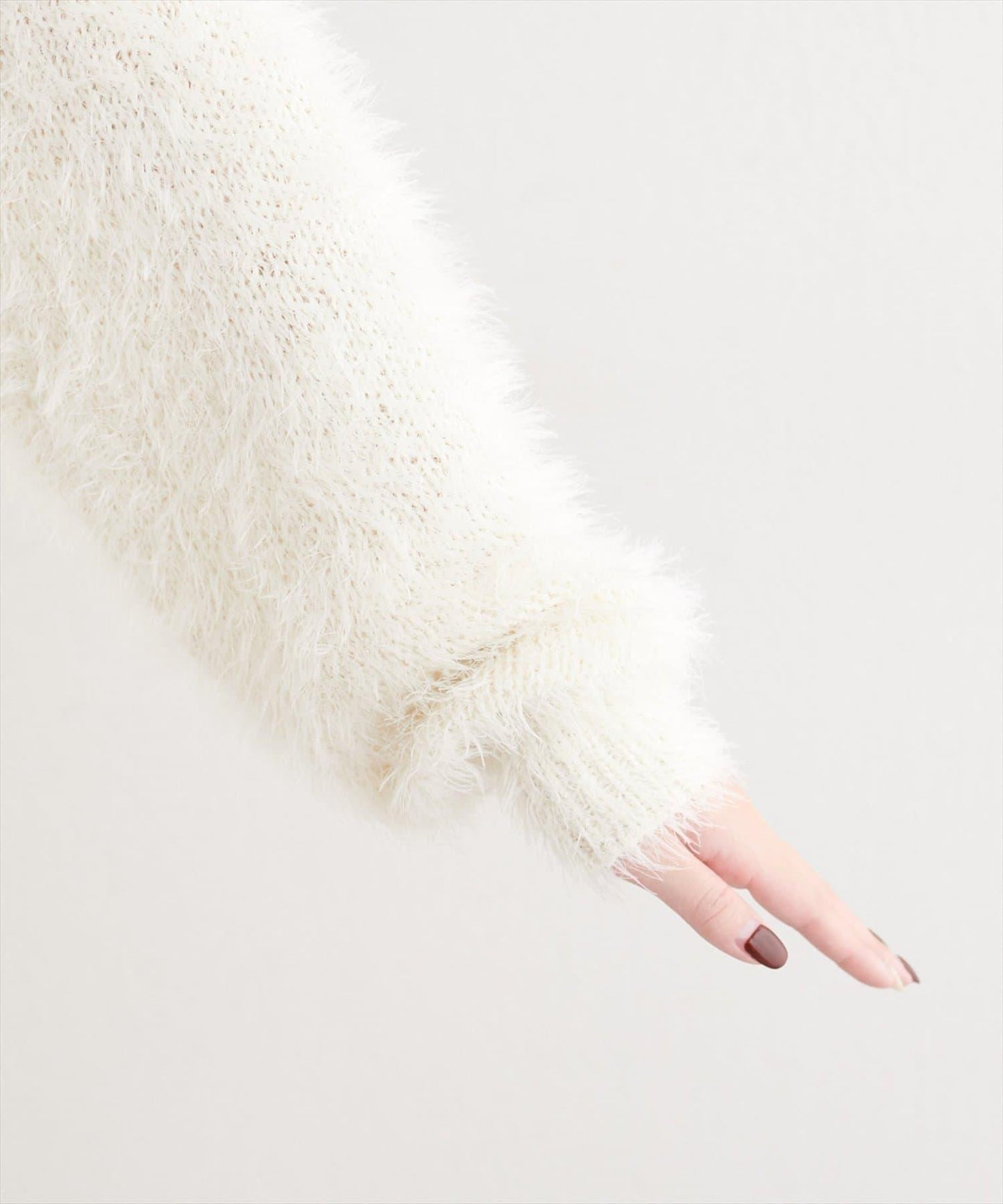 亮片羽毛船領針織套頭衫