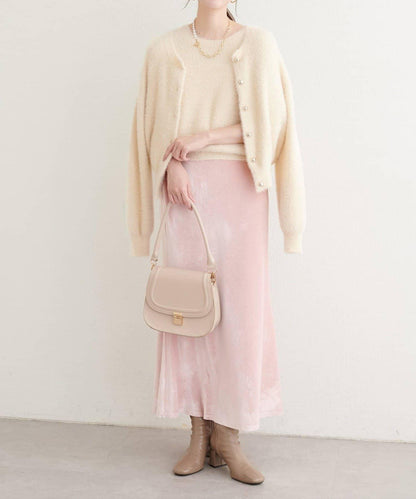 羽毛紗短袖針織套頭衫