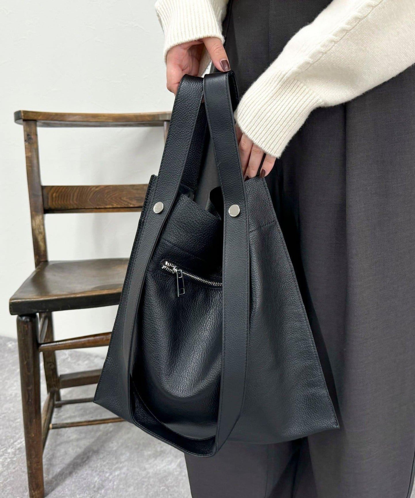 【BEAURE/ビュレ】2WAY手柄真皮托特包