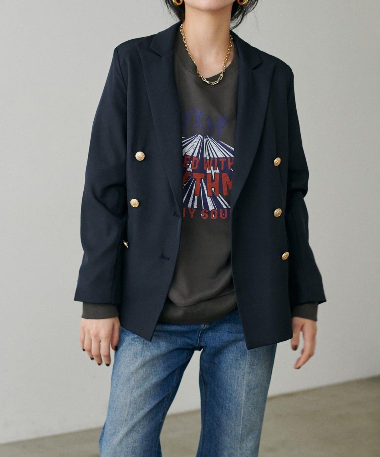 【LARUTA】圖案標誌加絨套頭衫