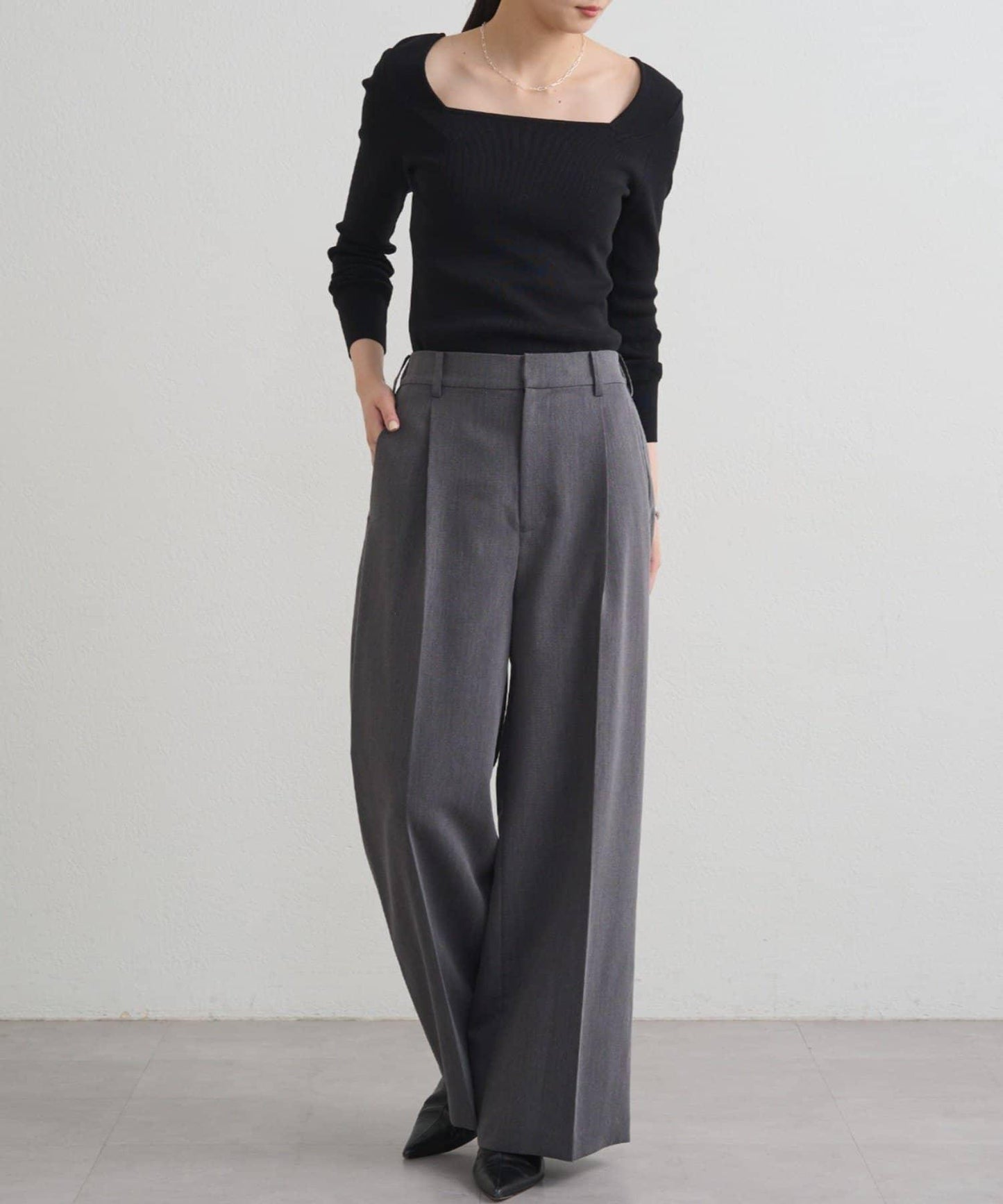 【earthy_】方領針織衫