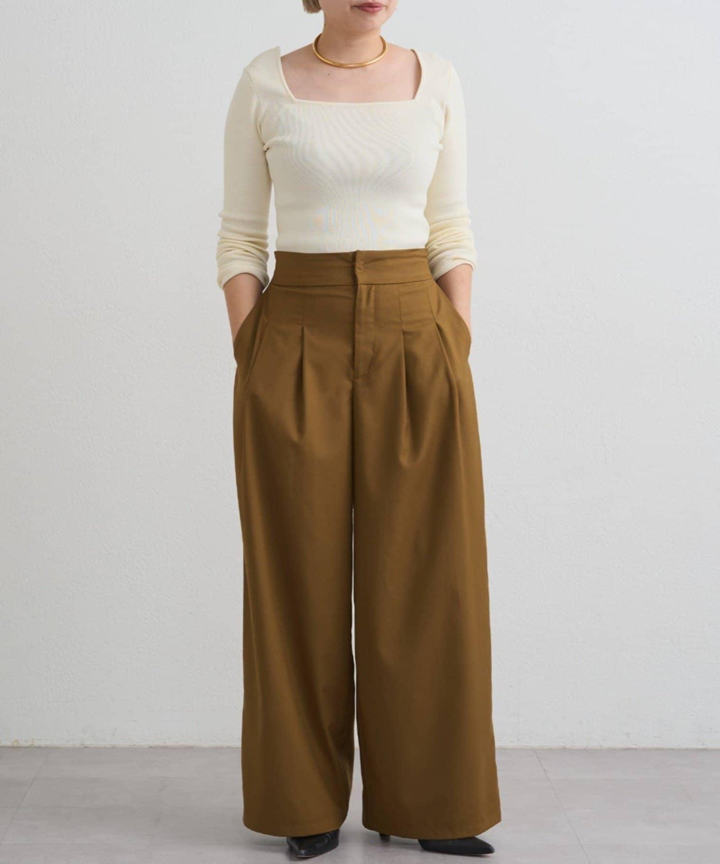 【earthy_】方領針織衫